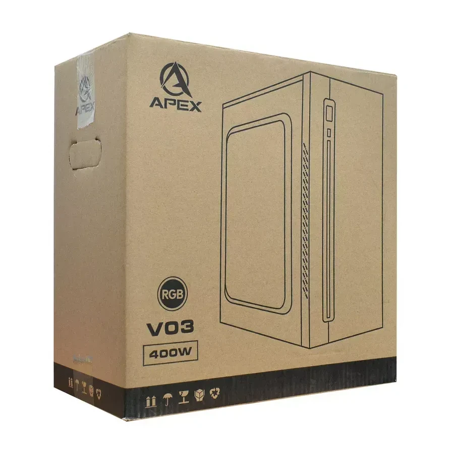 Компьютерный корпус APEX-V03, RGB, (400W), black, MATX — 3