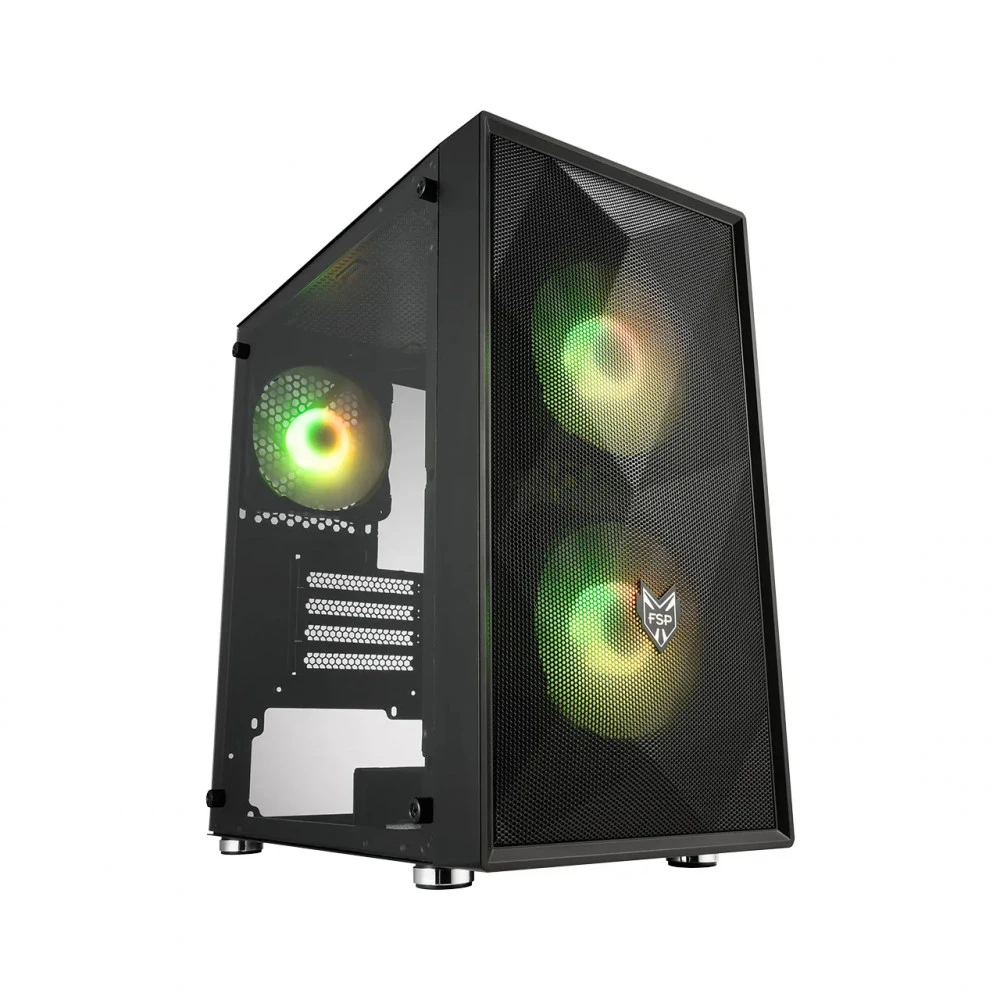 Корпус FSP CST130A M-ATX RGB Glass Black