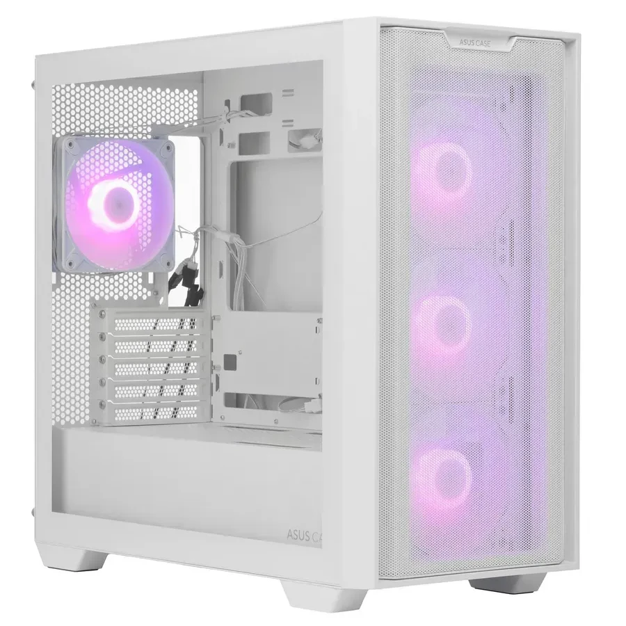 Корпус ASUS A21 Plus TG ARGB, mATX/mITX, белый