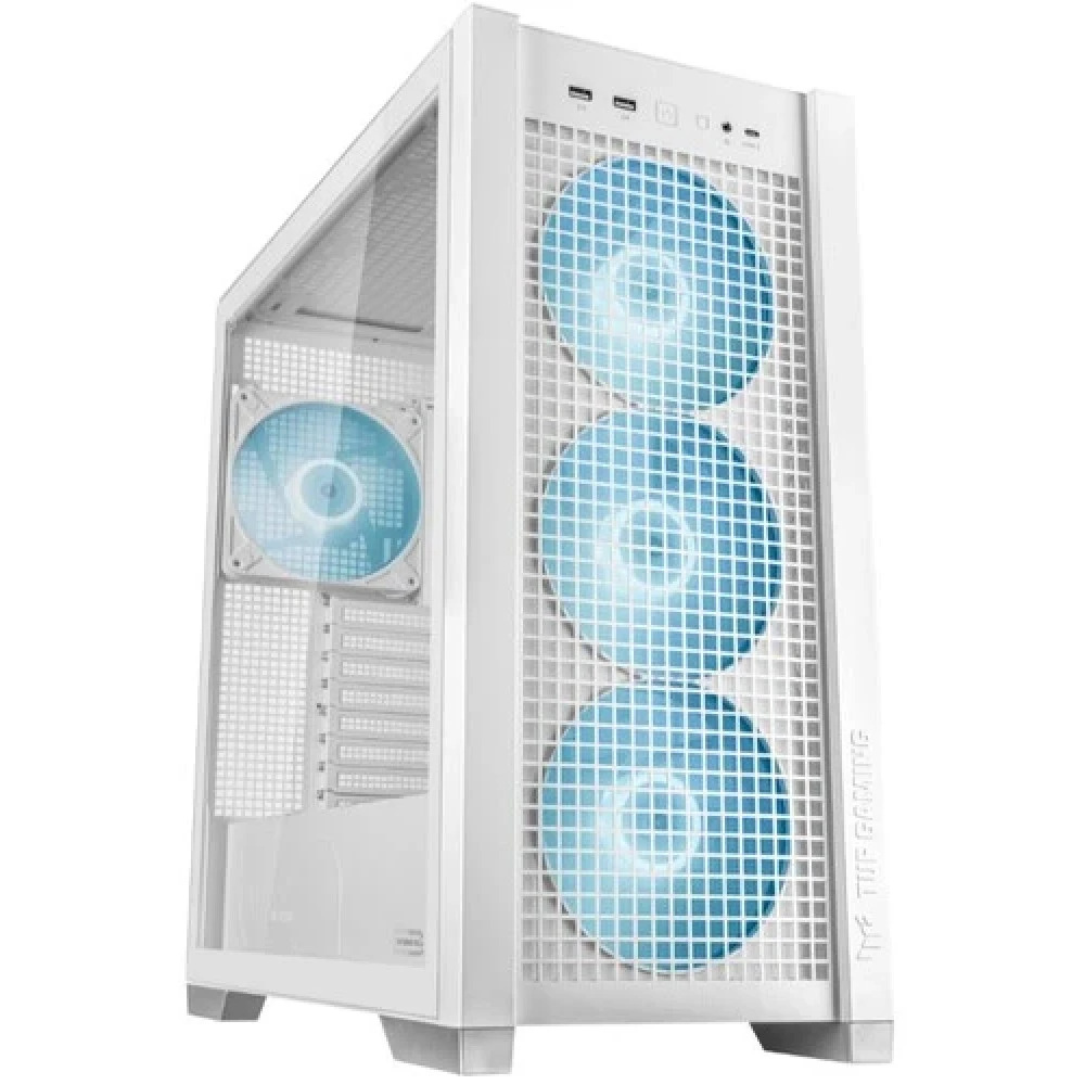Корпус ASUS TUF Gaming GT302 TG, EATX/ATX/mATX/mITX, белый