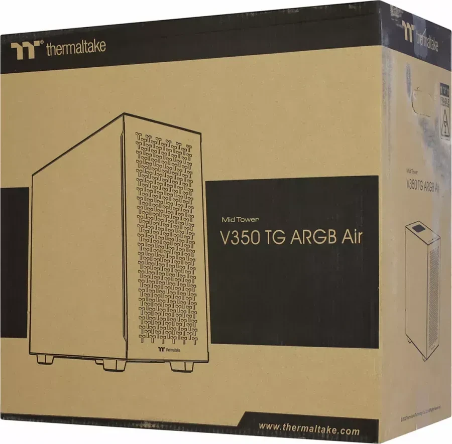 Корпус Thermaltake V350 TG ARGB Air Snow, ATX, белый — 5