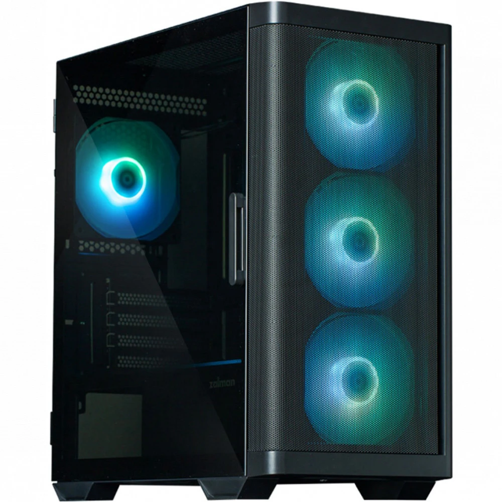 Корпус Zalman M4 Black, Mini Tower, mATX/Mini-ITX, RGB, чёрный
