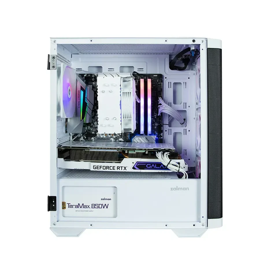 Корпус Zalman M4 White, Mini Tower, mATX/Mini-ITX, RGB, белый
