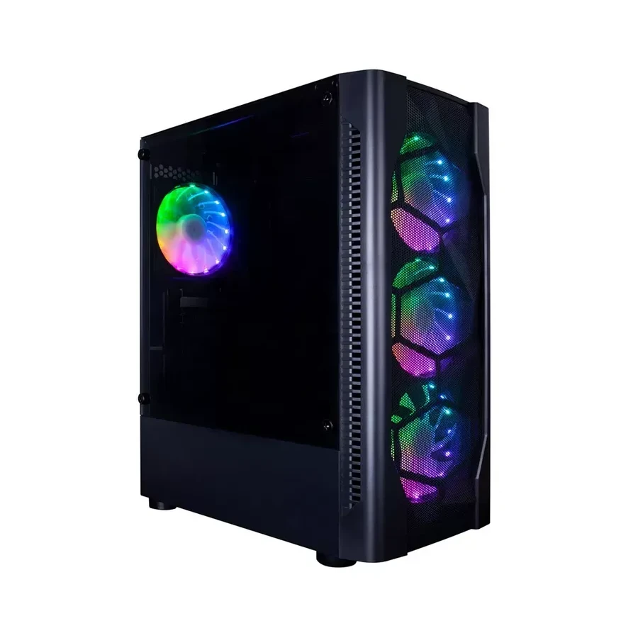 Корпус 1STPLAYER D4, Mid Tower, ATX/M-ATX/M-ITX, RGB, чёрный
