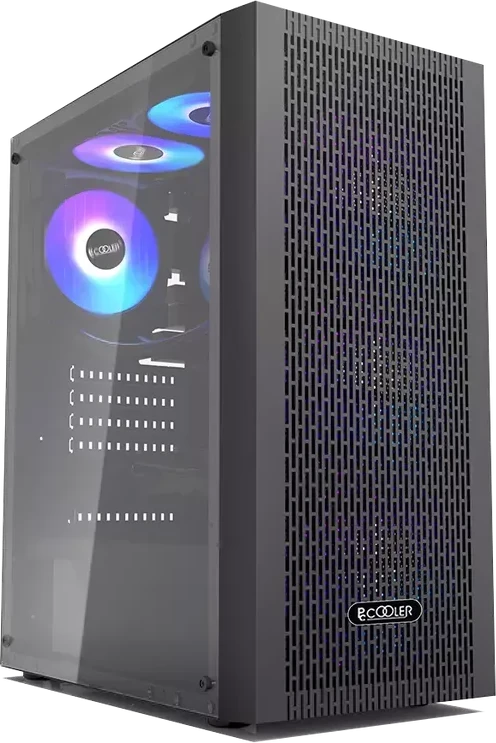 Корпус PCCooler MA100 MESH, ATX/M-ATX/ITX, 3 вентилятора ARGB, Чёрный