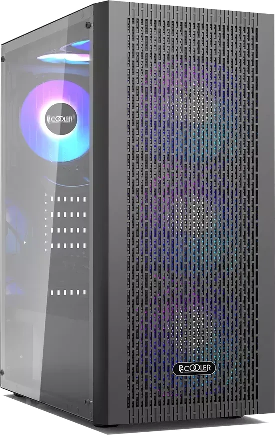Корпус PCCooler MA100 MESH, ATX/M-ATX/ITX, 3 вентилятора ARGB, Чёрный — 2