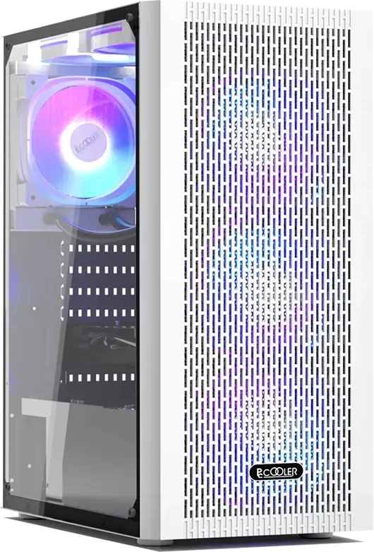 Корпус PCCooler MA100 MESH, ATX/M-ATX/ITX, 3 вентилятора, Белый