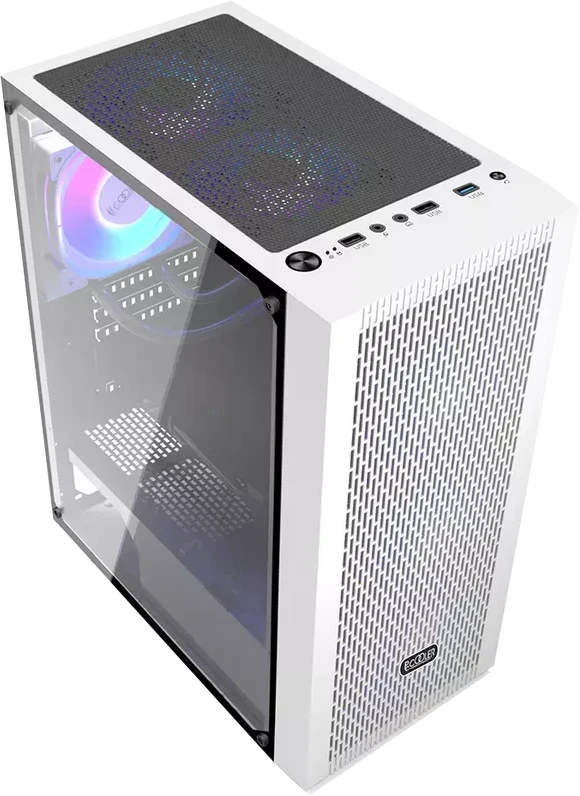 Корпус PCCooler MA100 MESH, ATX/M-ATX/ITX, 3 вентилятора, Белый — 2