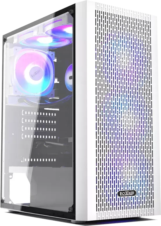 Корпус PCCooler MA100 MESH, ATX/M-ATX/ITX, 3 вентилятора, Белый — 4