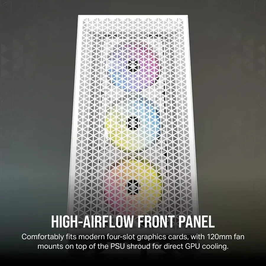 Корпус Corsair 3000D RGB Mid-Tower, белый — 2