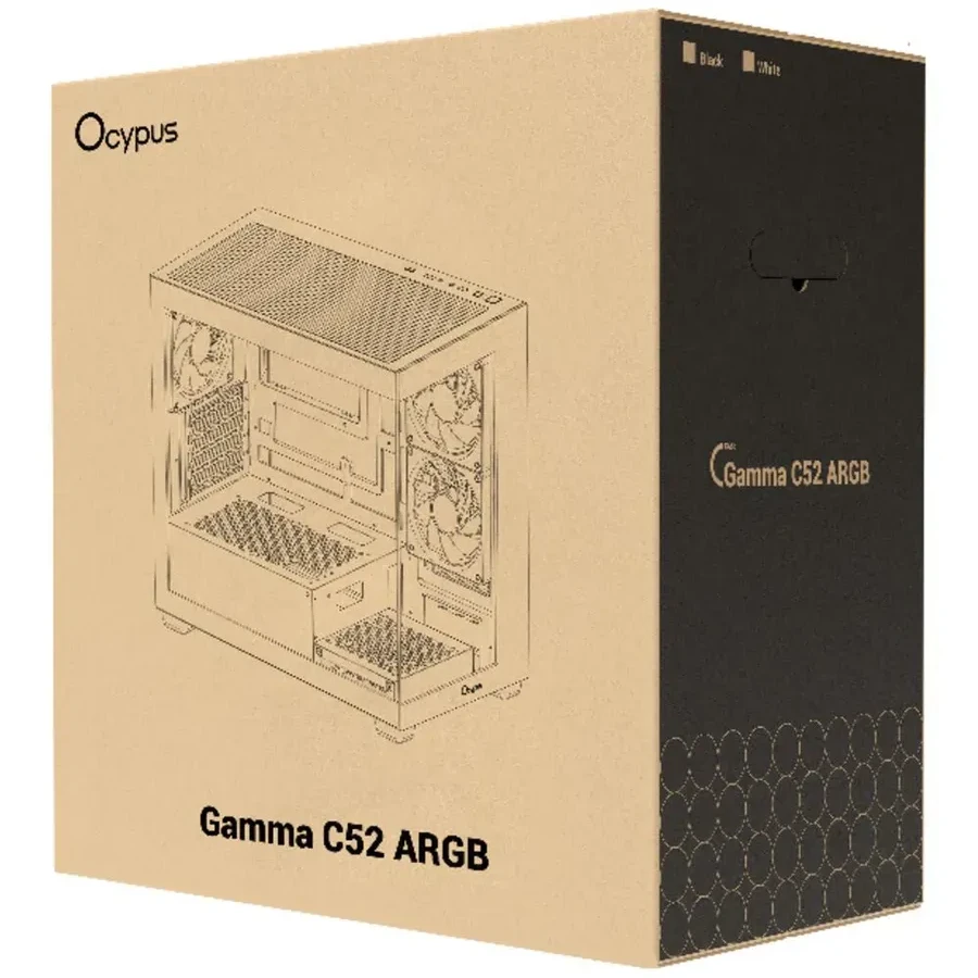 Корпус Ocypus Gamma C52, mATX/ITX, 3xARGB вент., чёрный — 5