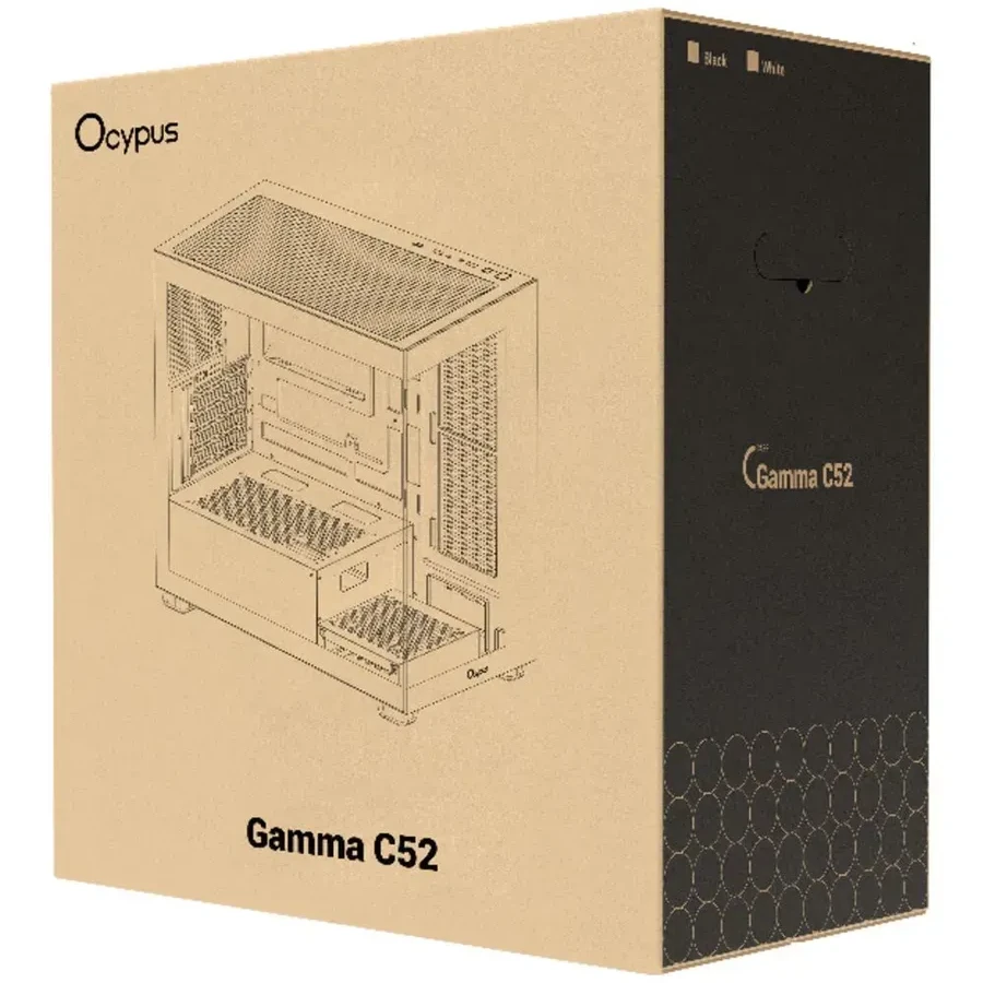 Корпус Ocypus Gamma C52 mATX/ITX 3xUSB, белый — 3