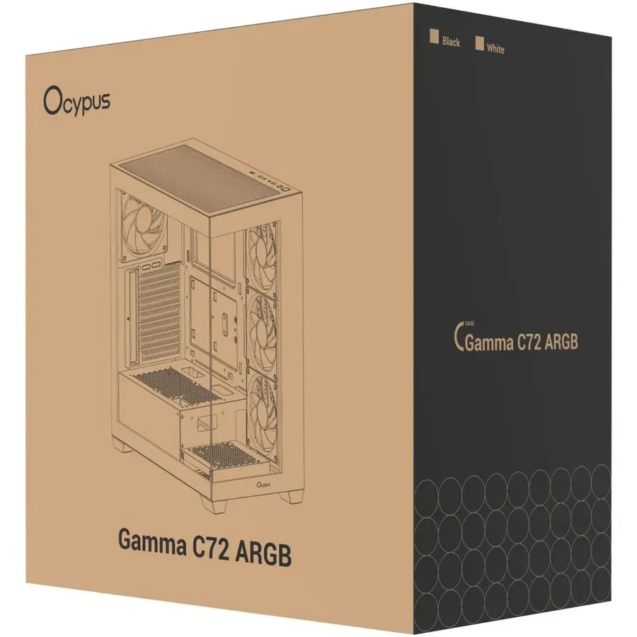 Корпус Ocypus Gamma C72 ATX/mATX с ARGB, чёрный — 4