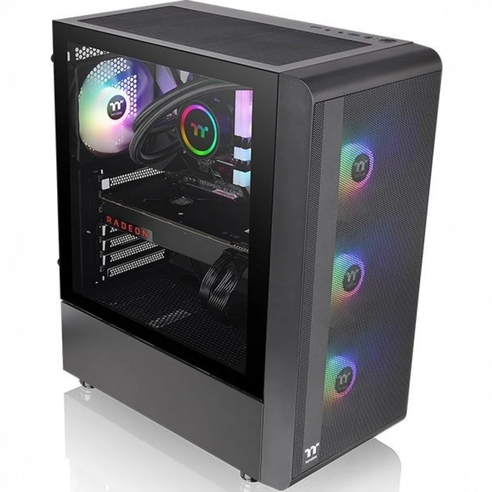 Корпус Thermaltake S200 TG ARGB, Mid-Tower, 3×120mm, чёрный — 4