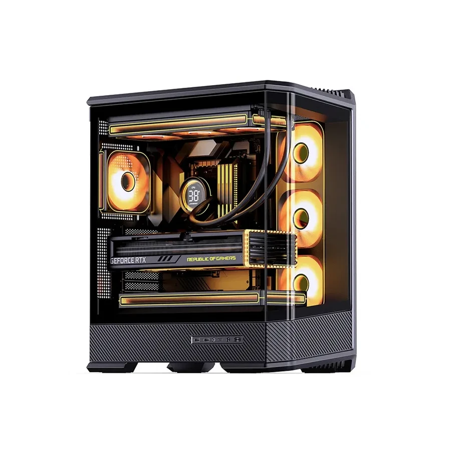 Корпус Jonsbo D400 Black Mid-Tower ATX чёрный