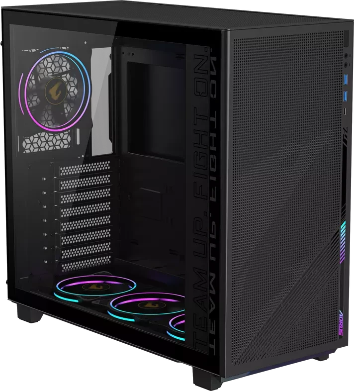 Корпус GigaByte AORUS C400 GLASS, ATX, чёрный