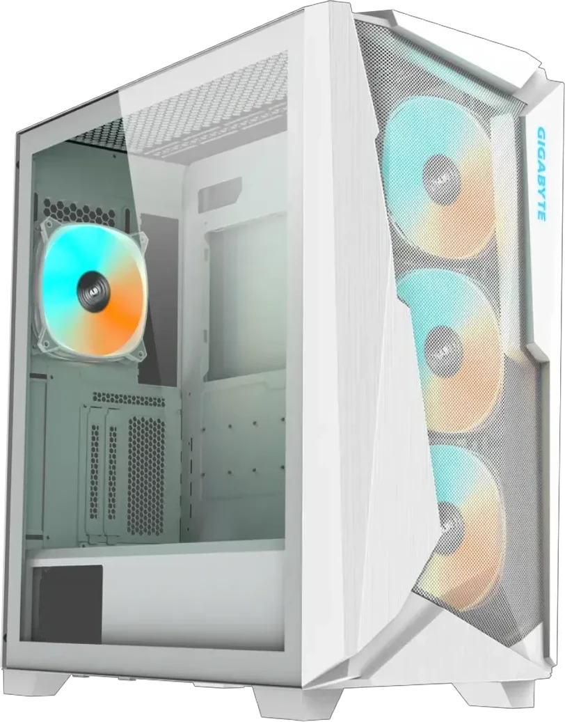 Корпус Gigabyte C301 GLASS V2, 4x12см ARGB, белый — 4