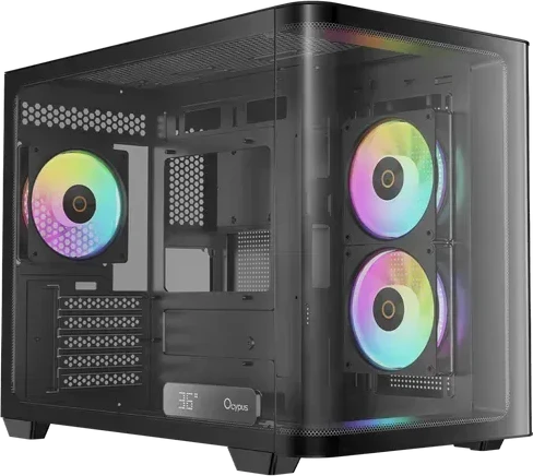 Корпус Ocypus Iota C50 Curve ARGB mATX/ITX, чёрный
