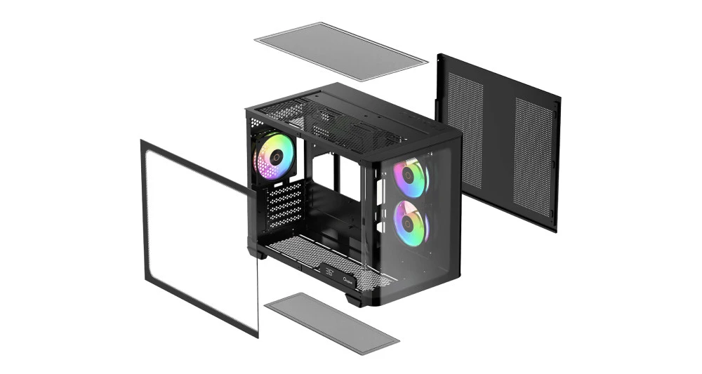 Корпус Ocypus Iota C50 Curve ARGB mATX/ITX, чёрный — 5