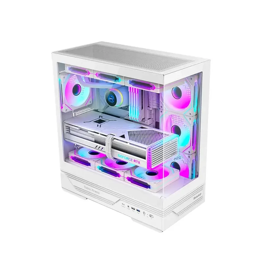 Компьютерный корпус Huntkey GX760A Fortune White ATX — 3