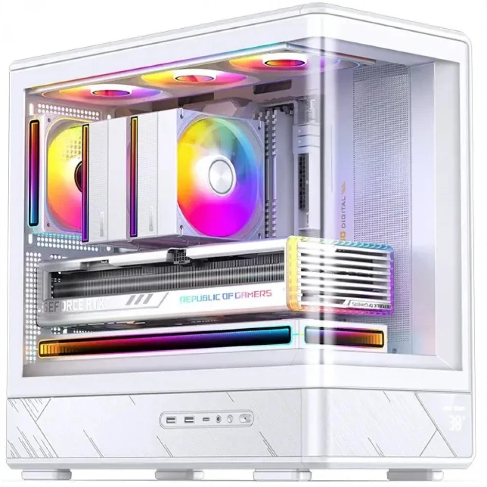 Компьютерный корпус Jonsbo D200, mATX/Mini-ITX, белый — 3