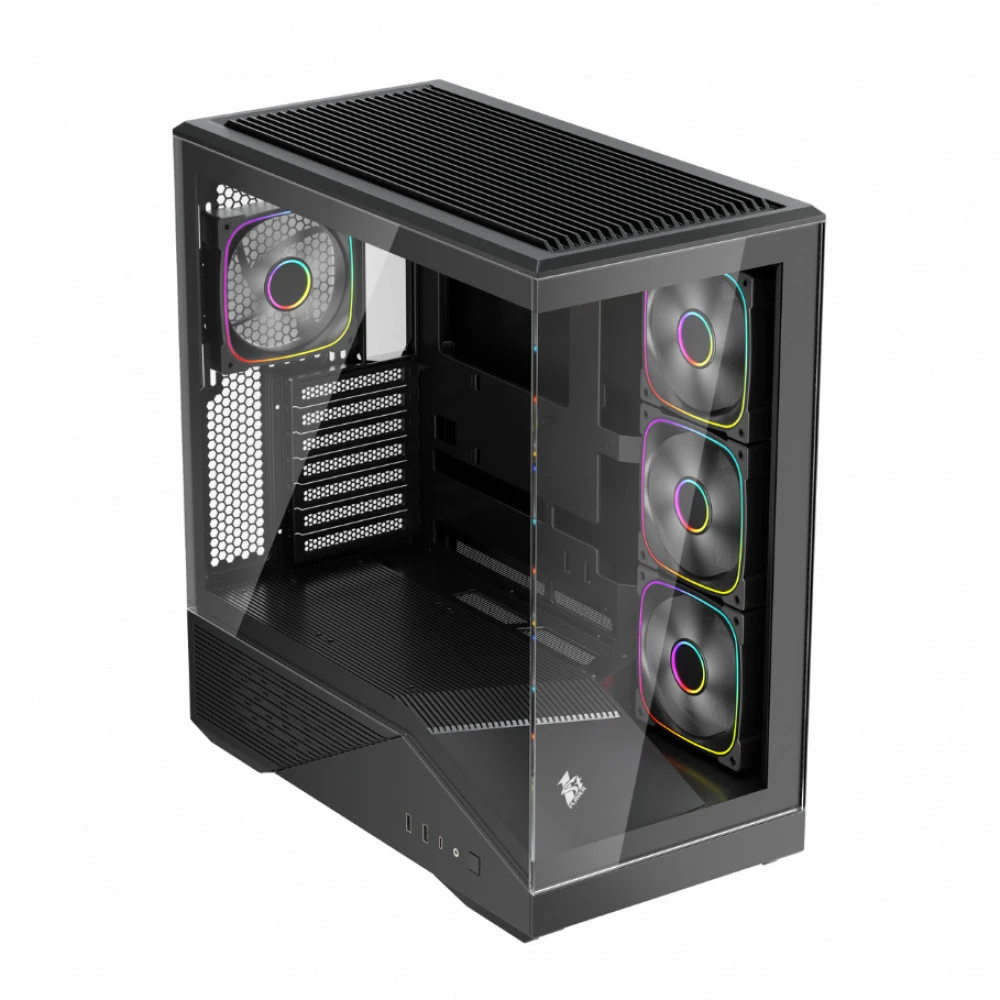 Корпус 1STPLAYER FIREBASE GM7, ATX/Micro-ATX/Mini-ITX, чёрный — 3