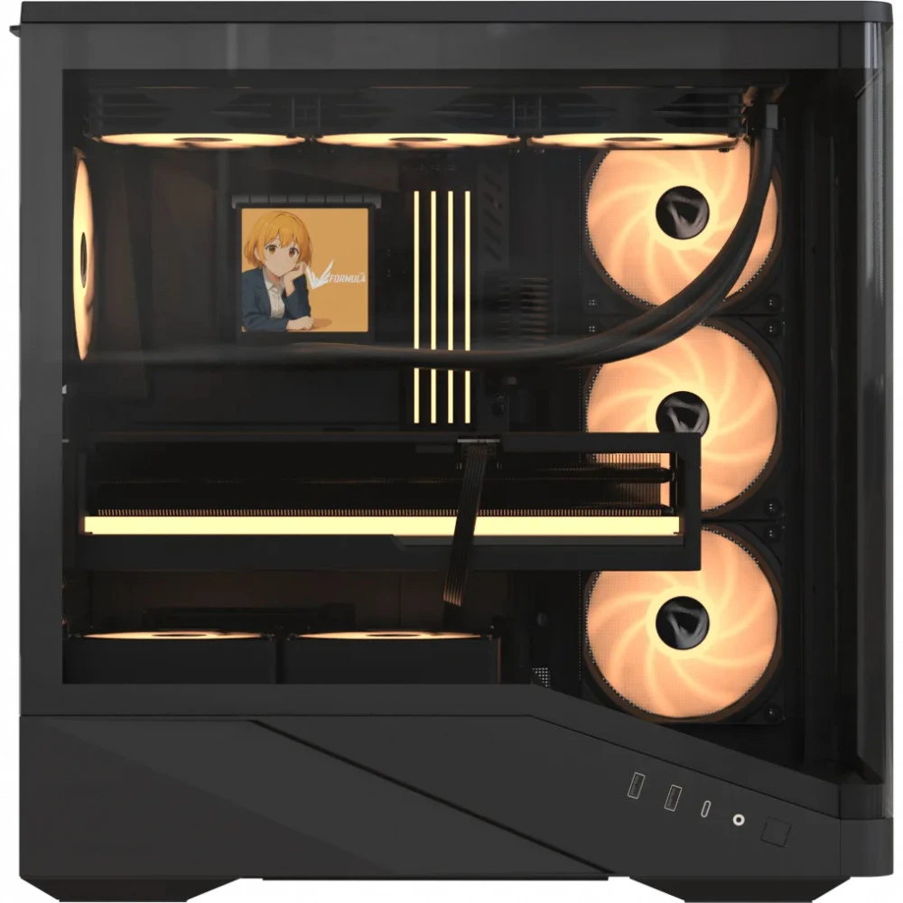 Корпус Formula V Crystal U9 PA Black, ATX, 4x120mm ARGB, закалённое стекло — 5