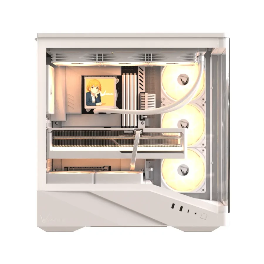 Корпус Formula V Crystal U9 PA White, ATX, 4x120mm ARGB, закалённое стекло — 2