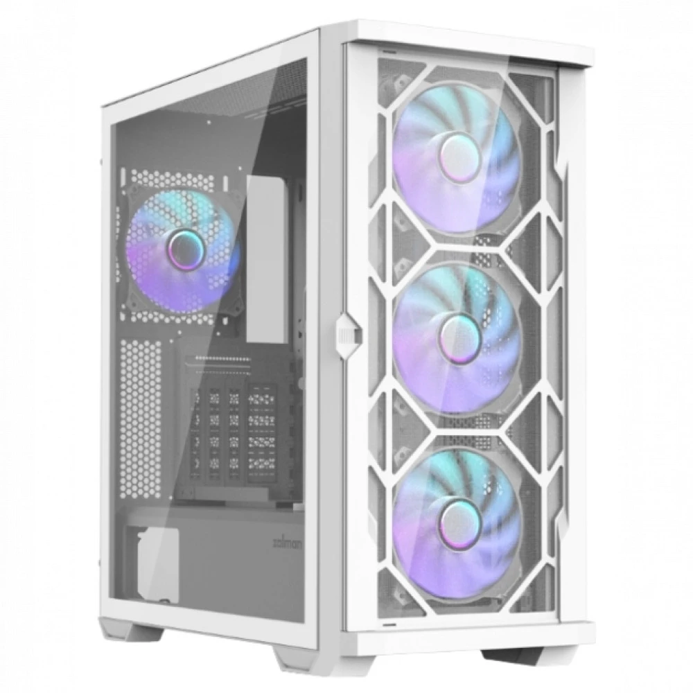 Корпус Zalman Z10 DUO White, Mid Tower, ATX, 4x120mm ARGB — 3