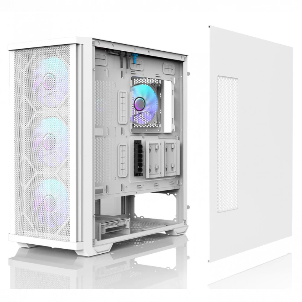Корпус Zalman Z10 DUO White, Mid Tower, ATX, 4x120mm ARGB — 5