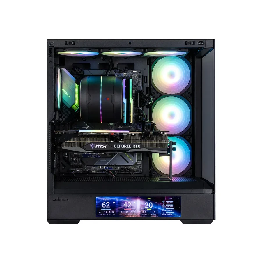 Корпус Zalman P40 DS Black, ATX, чёрный