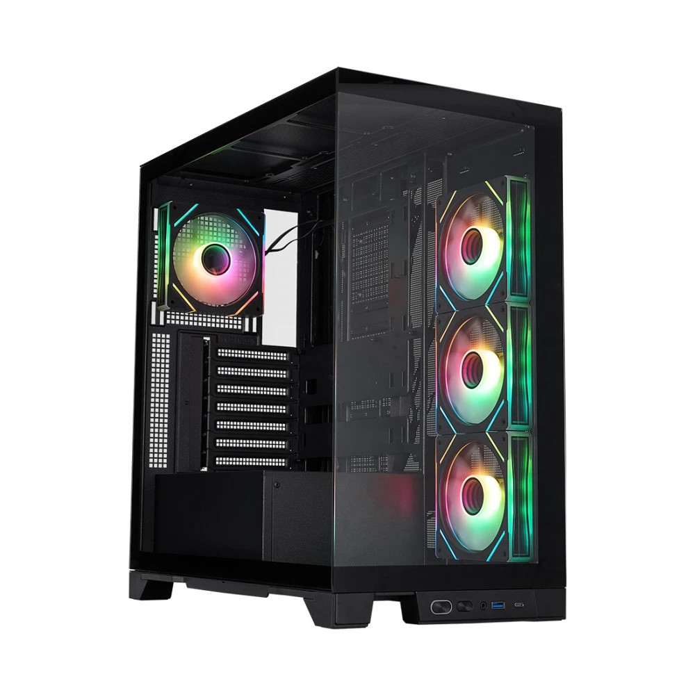 Корпус 1STPLAYER Mi8, Mid-Tower, ATX/M-ATX/M-ITX, чёрный — 2