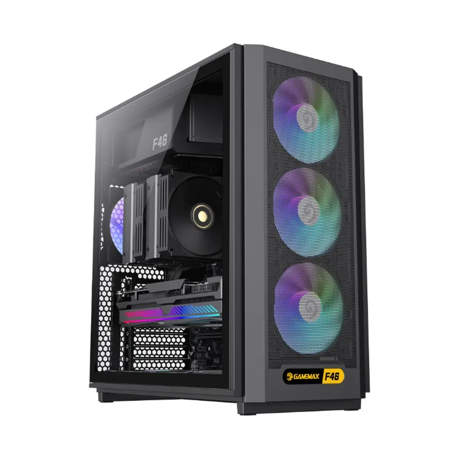 Корпус Gamemax F46, черный, без БП