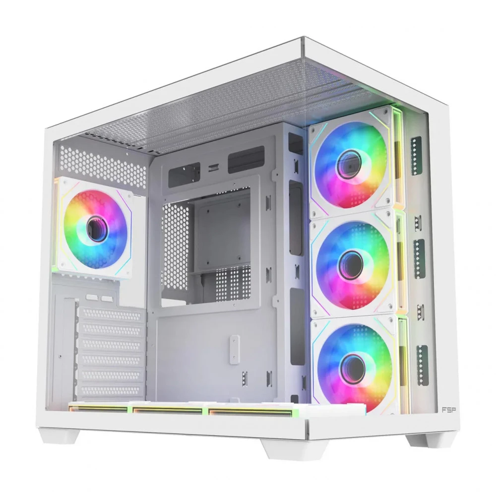 Корпус FSP M341-WA, ATX, ARGB, White, без БП