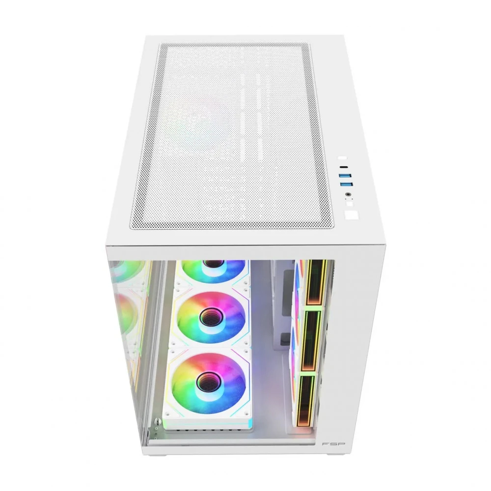 Корпус FSP M341-WA, ATX, ARGB, White, без БП — 3