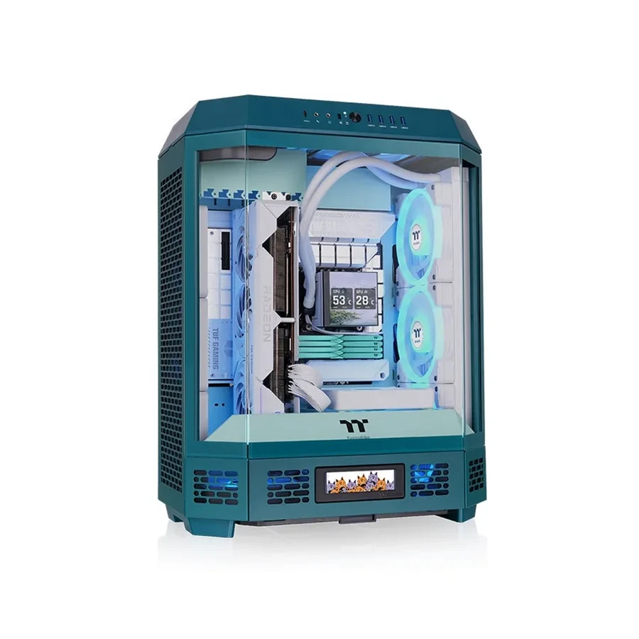 Корпус Thermaltake Tower 600, бирюзовый