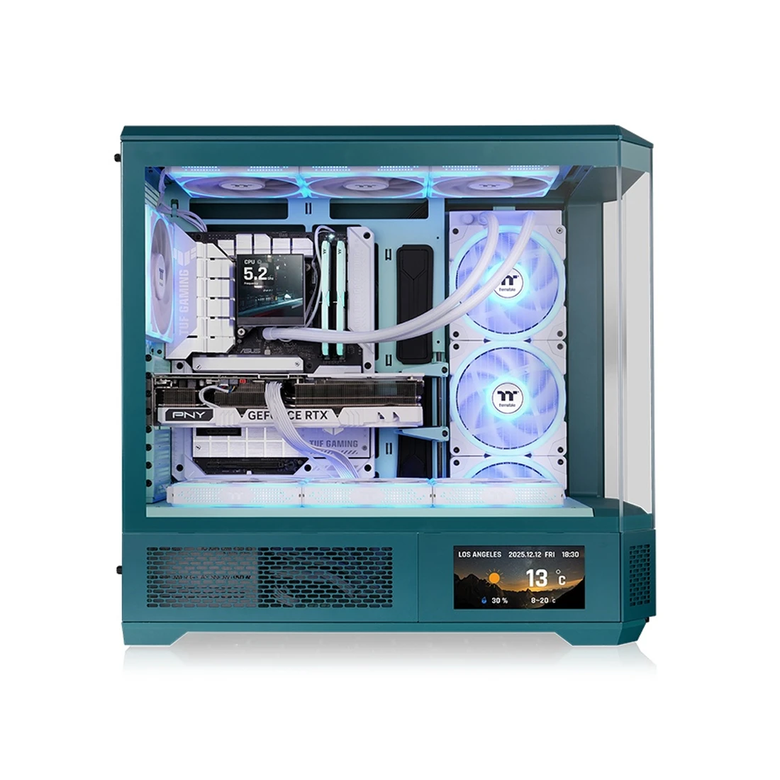 Корпус Thermaltake View 600 TG, бирюзовый — 3
