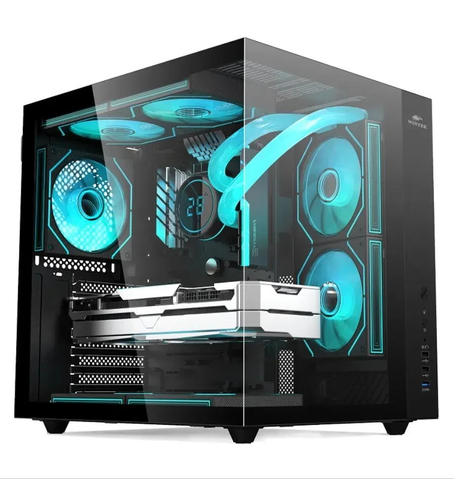 Корпус Wintek Cube Pro V909-B TG, черный — 3
