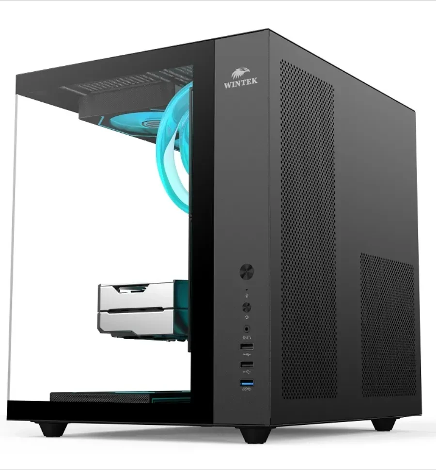 Корпус Wintek Cube Pro V909-B TG, черный — 4