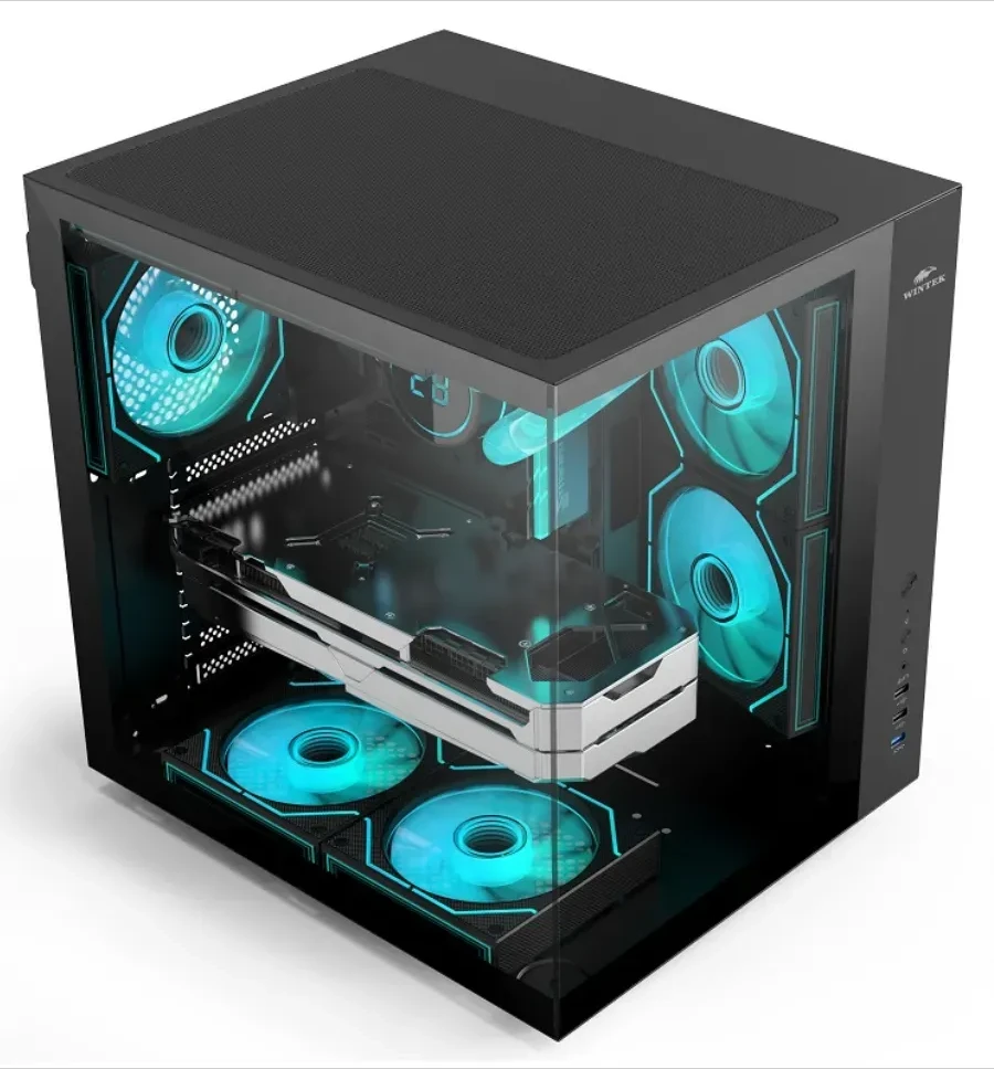 Корпус Wintek Cube Pro V909-B TG, черный — 5