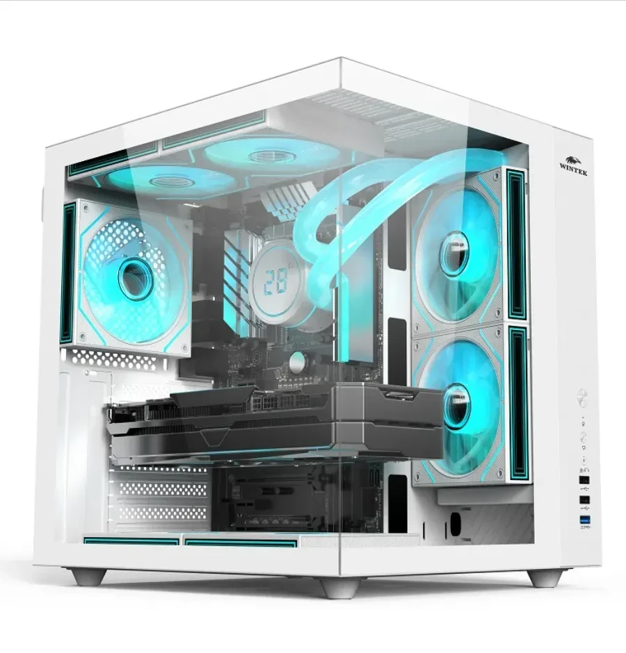 Корпус Wintek Cube Pro V909-W TG, белый — 2