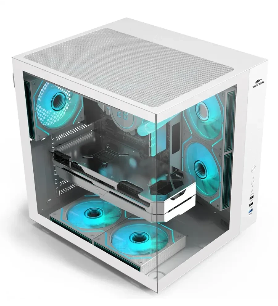 Корпус Wintek Cube Pro V909-W TG, белый — 4