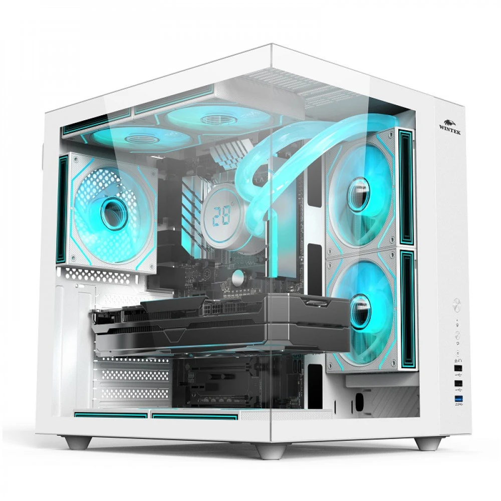 Корпус Wintek Cube Pro V909-W TG, белый — 5