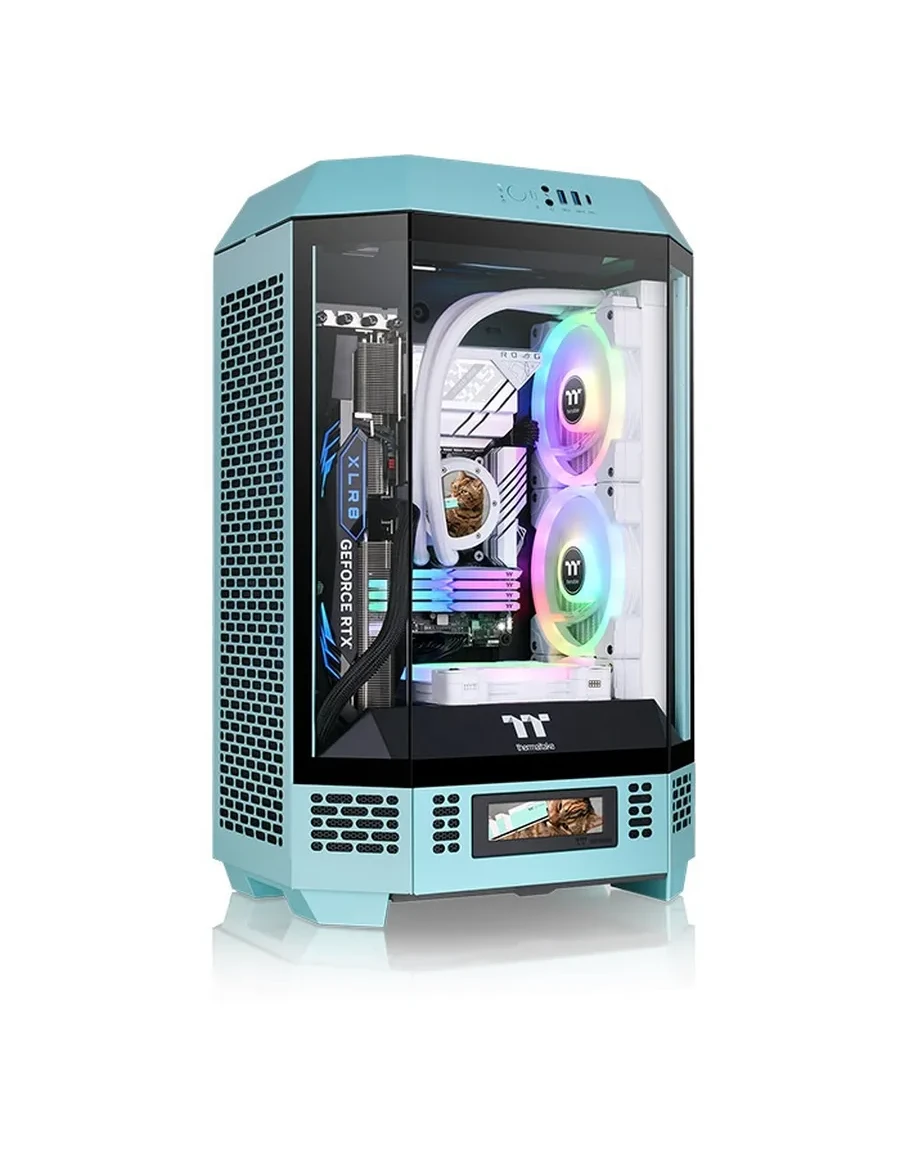 Корпус Thermaltake The Tower 300, бирюзовый