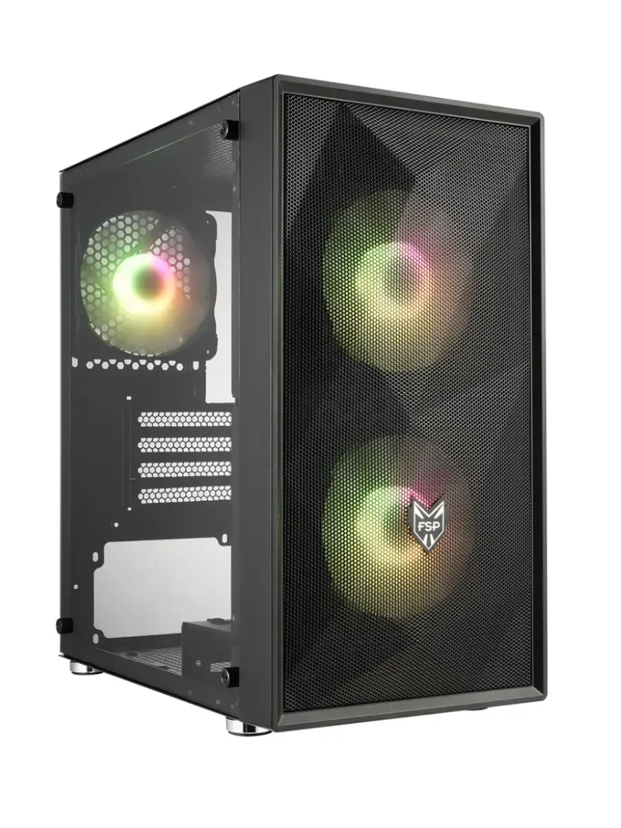 Корпус FSP CST130A M-ATX RGB Glass Black — 2