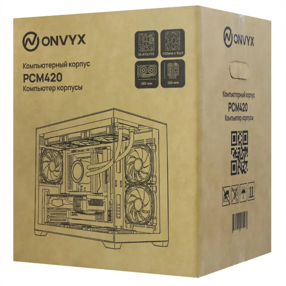 Компьютерный корпус ONVYX PCM420K, Без БП, 1xUSB3.0, 2xUSB2.0, HD-Audio, M-ATX/ITX, Black — 3