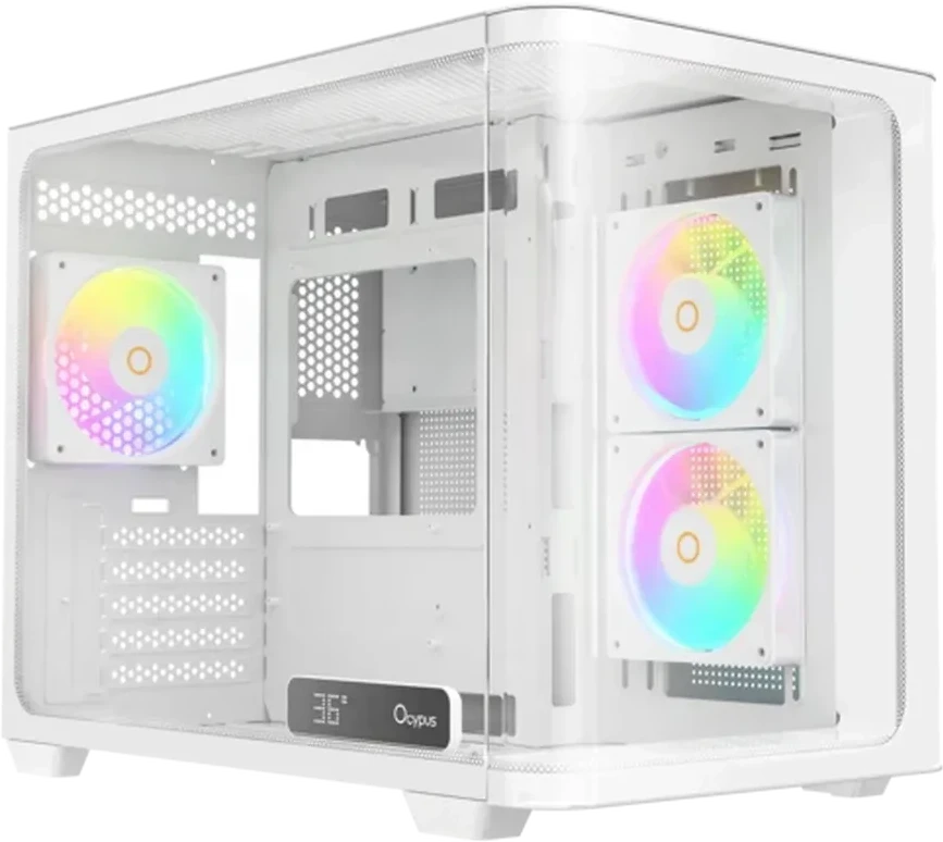 Корпус Ocypus Iota C50 WH Curve ARGB Digital mATX/ITX 2xUSB Type-C Белый Iota-C50-WHD300CD-GL