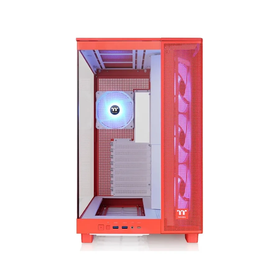 Компьютерный корпус Thermaltake View 380 XL TG ARGB Flaming Orange без Б/П — 4