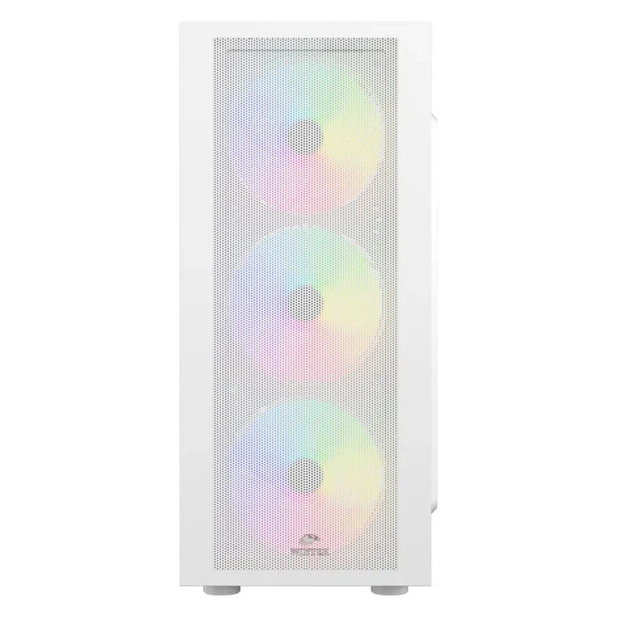 Корпус Wintek Magic L204-W-M TG, ATX/Micro ATX, USB1*3.0/1*2.0, 0.45mm, 4*12cm FRGB fan, White — 3
