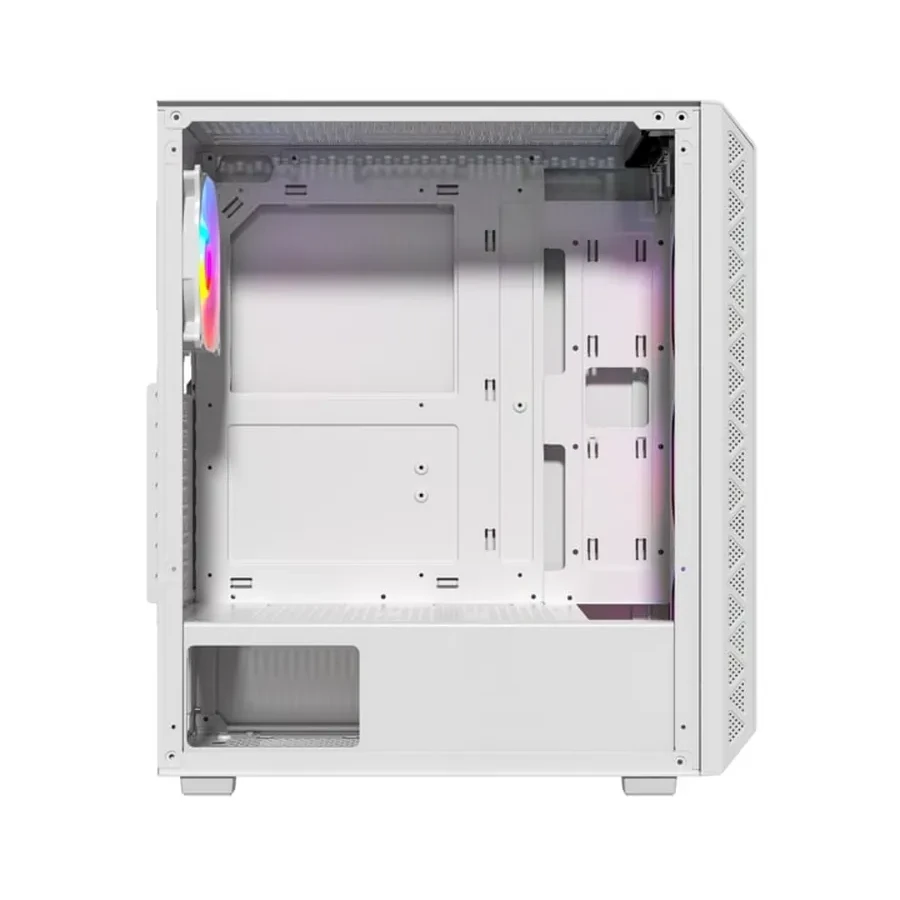 Корпус Wintek Mars PS195-6-M-W TG, ATX/Micro ATX, USB 1*3.0/2*2.0, 0,45mm, 4*12cm ARGB fan (контроллер + пульт д/у в комплекте), белый — 4